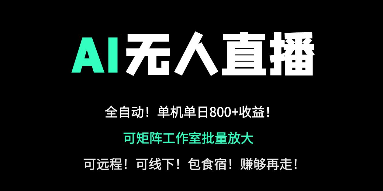(14179期)24小时自动带货!AI无人直播副业日赚800+,轻资产创业首选-知源网创