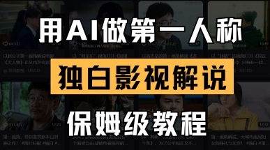 用AI做第一人称独白影视解说，手把手教学，保姆级教程-知源网创