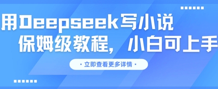 用Deepseek写小说，保姆级教程，小白可实操-知源网创